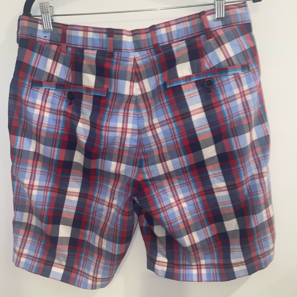 Brooks Brothers Men’s Red Blue Plaid Shorts | W34 | 9” Inseam - Picture 6 of 13